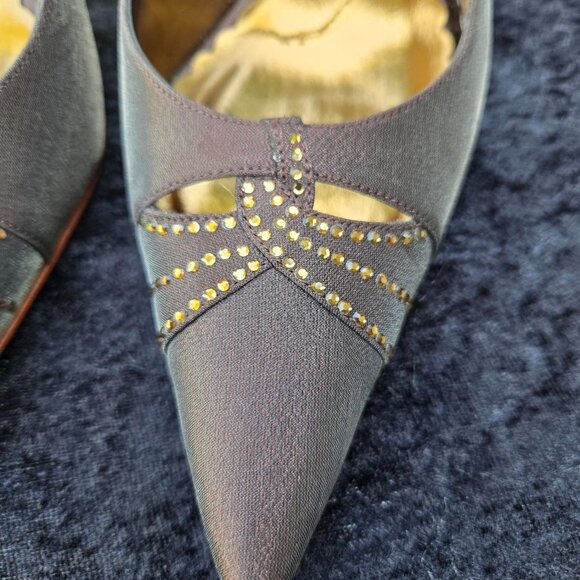 Nina Ireland GS, Bronze Glimmer Slingback Pumps - Picture 2 of 11